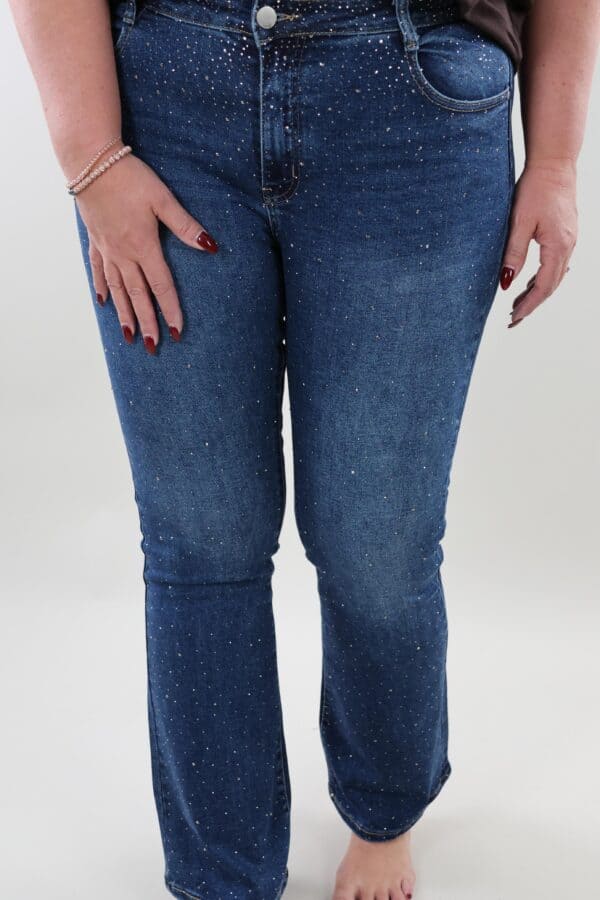 Jeans 1083 sparkle blauw
