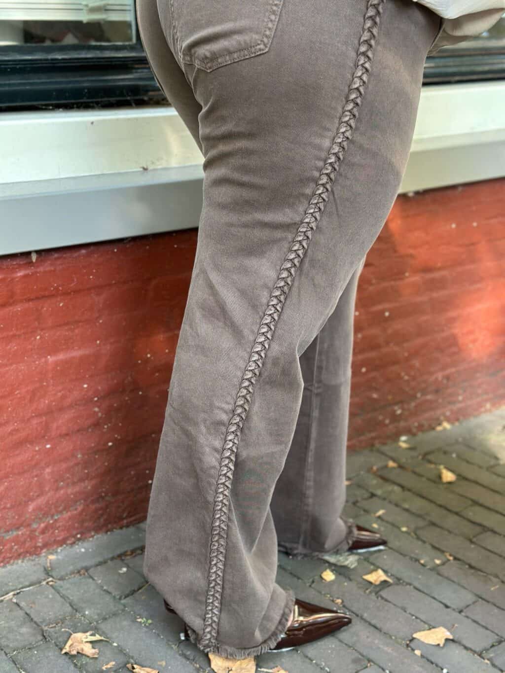 Sale - Jeans 6562 Vlecht Taupe - Afbeelding 2
