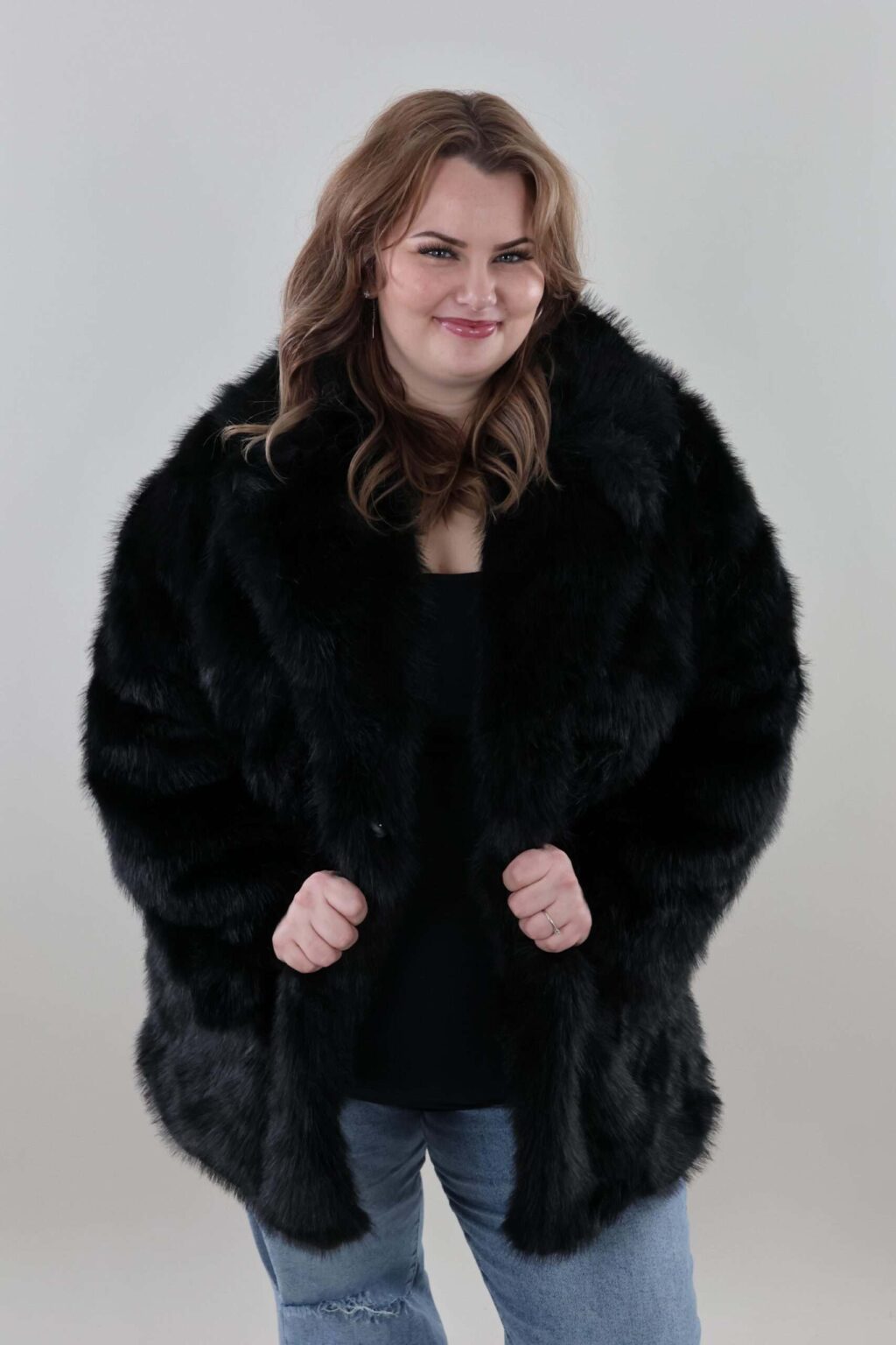 9345 Faux fur Jas