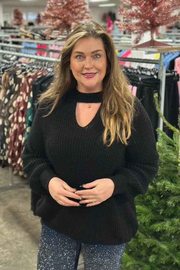 9440 Gebreide trui v-hals