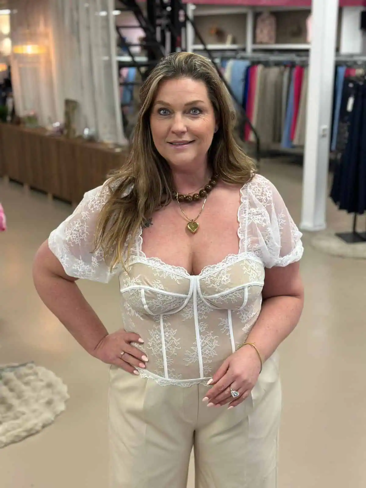 9615 Corset Top Lace
