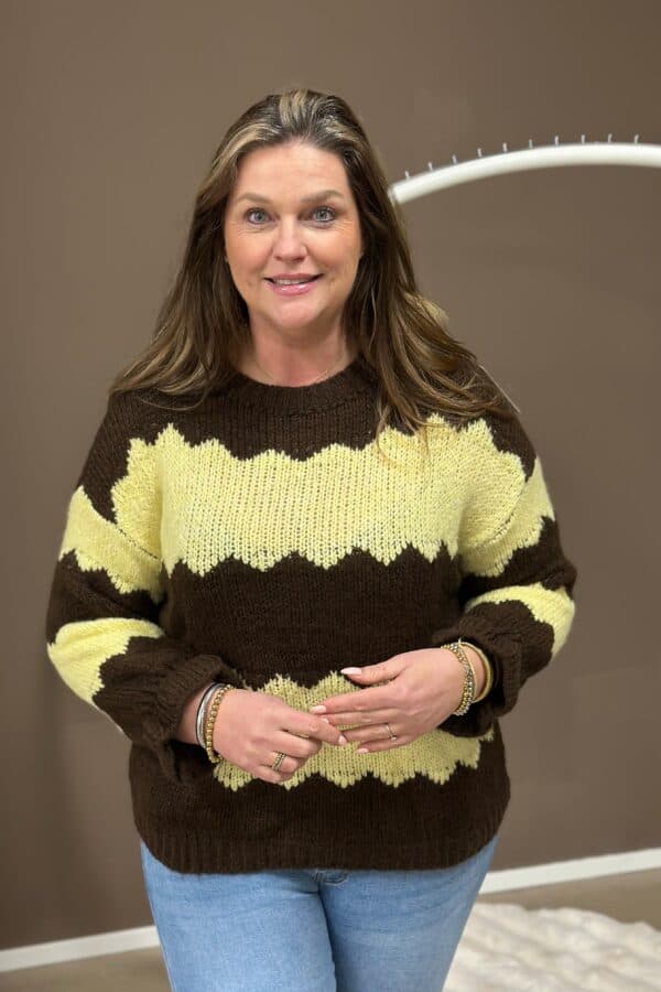 9525 Knitted sweater zigzag