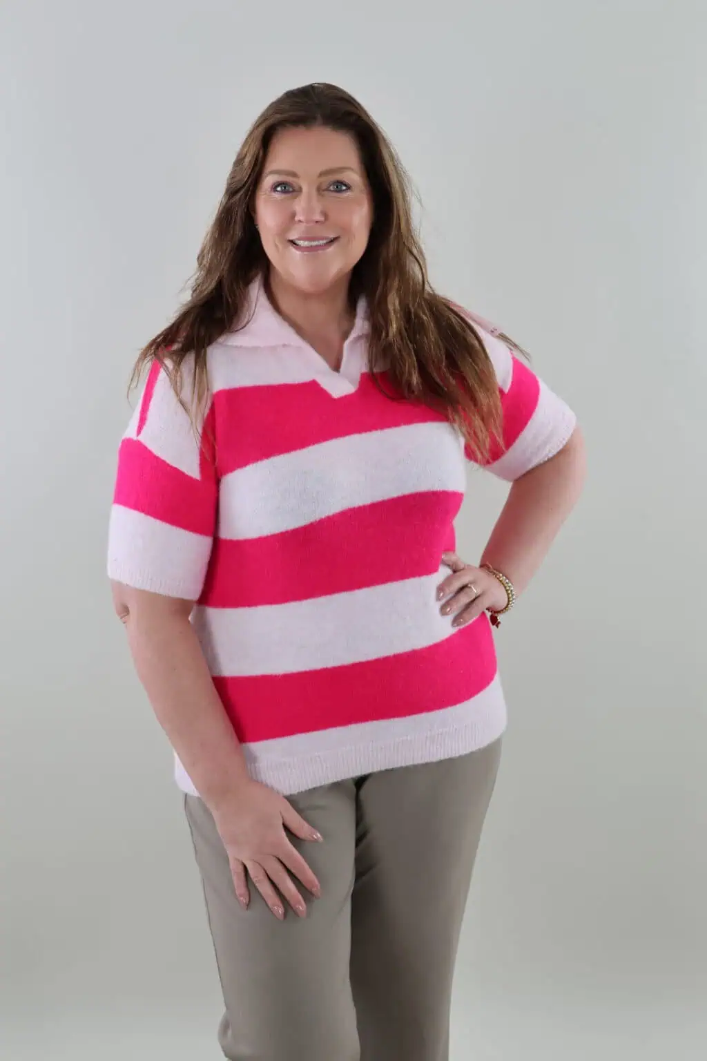 Sale 9714 Stripe sweater - Afbeelding 4
