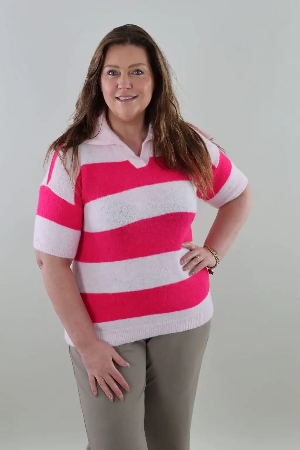 Sale 9714 Stripe sweater - Afbeelding 2