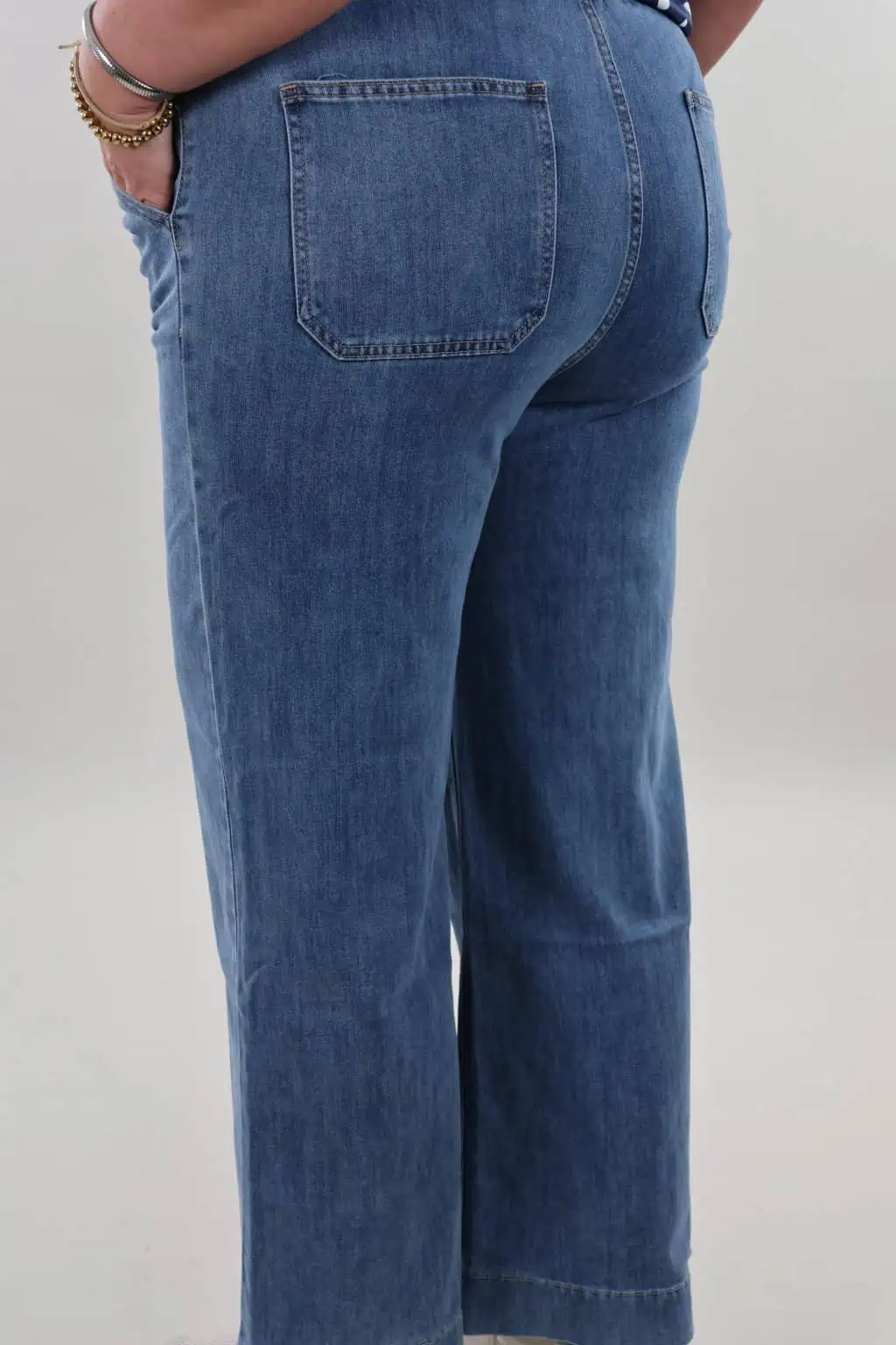 sale - Jeans 1893 Wide Leg Stretch boord - Afbeelding 2