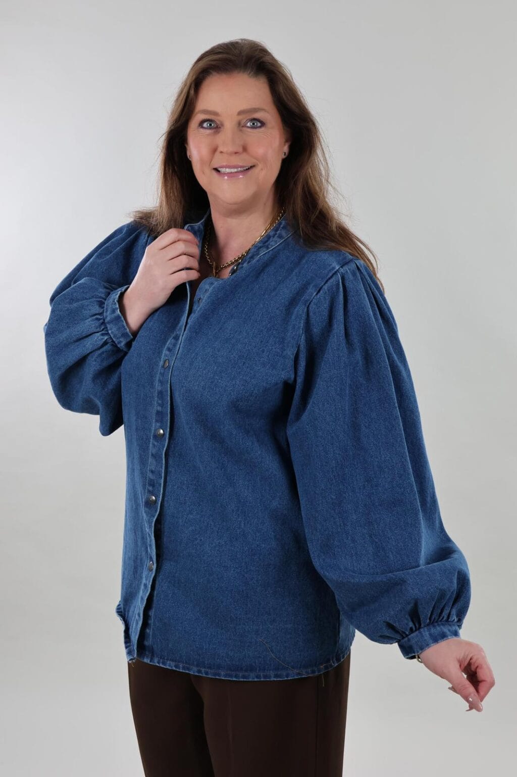 Gratis verzenden - 9749 Blouse Denim - Afbeelding 3