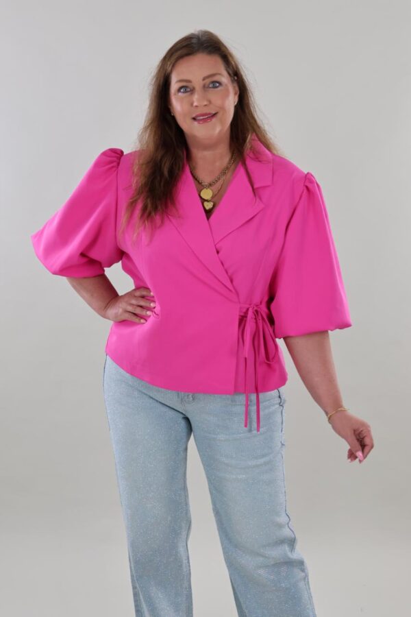 9854 Blazer Puff Sleeves