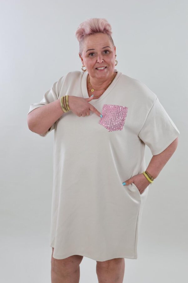 9876 Sweater dress Sparkle Pocket