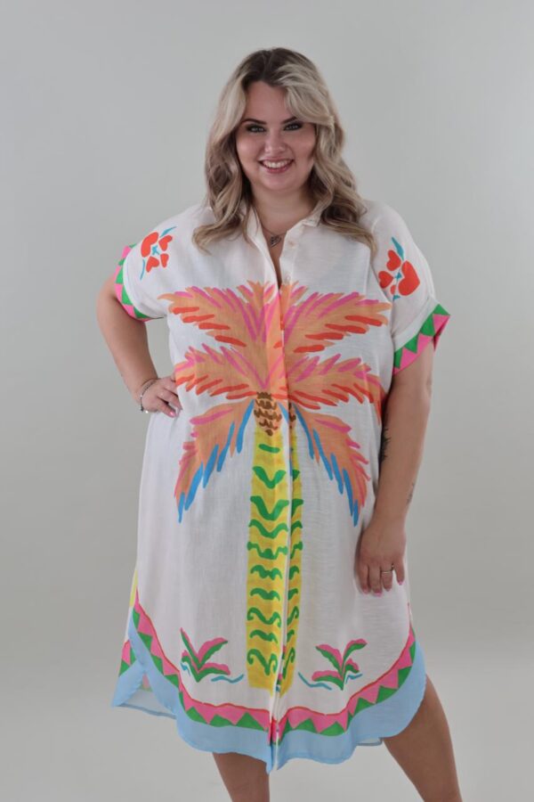 1002 Blouse Dress Tropical