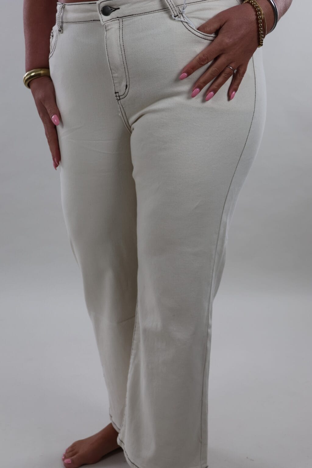 sale - Monday jeans 535 Beige - Afbeelding 3