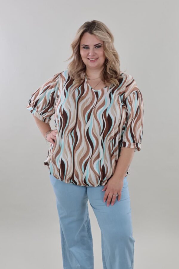 9889 Top Yara Swirl 3/4 mouw