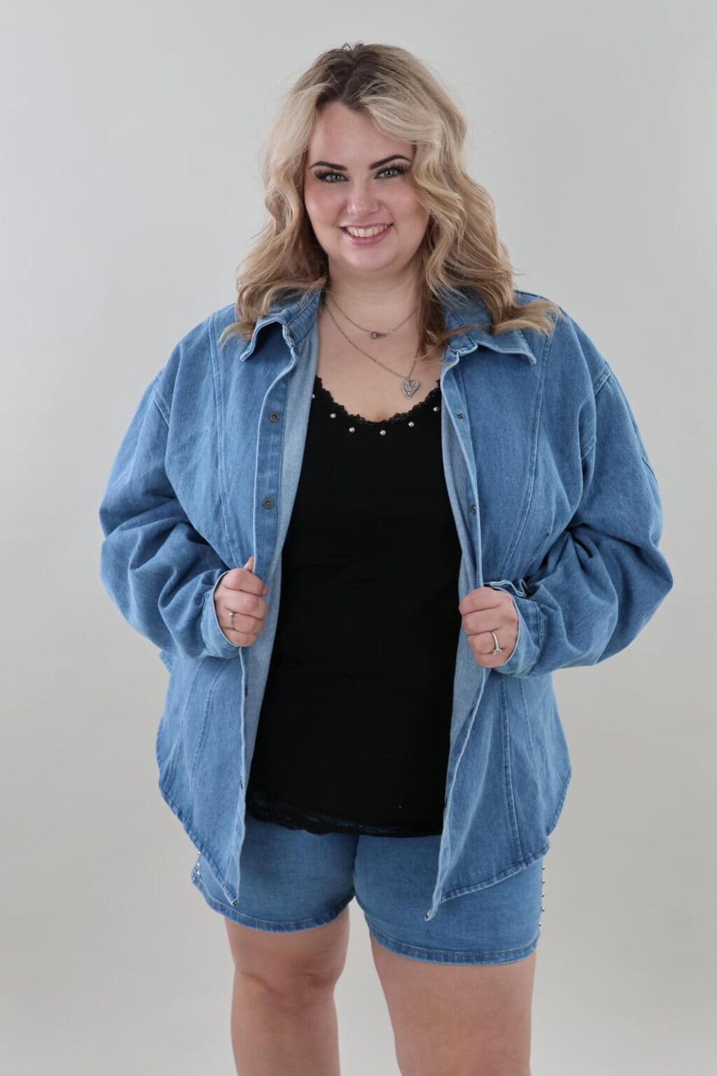 9892 Blouse Denim - Afbeelding 3