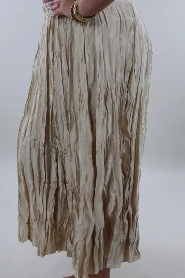 1094 Rok Plissé Satin look