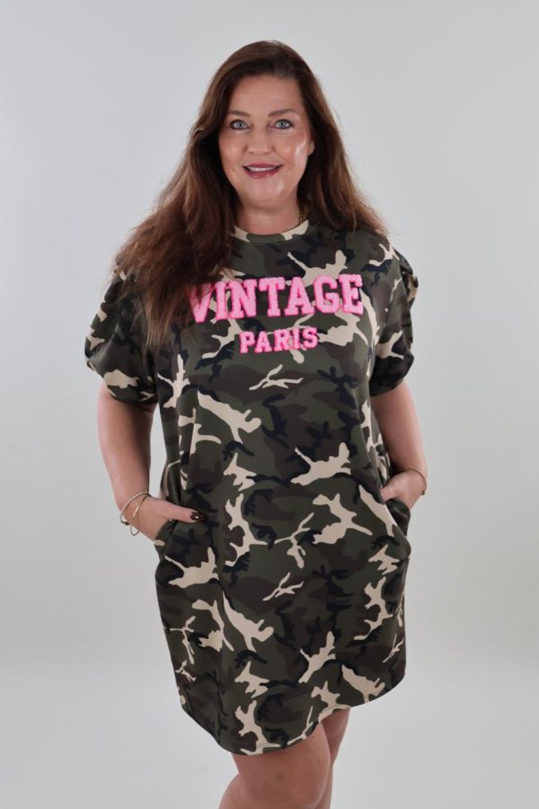 1176 Dress Army Vintage
