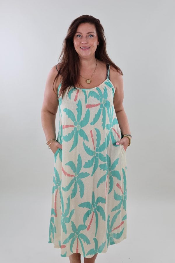 1073 Dress Palmtree