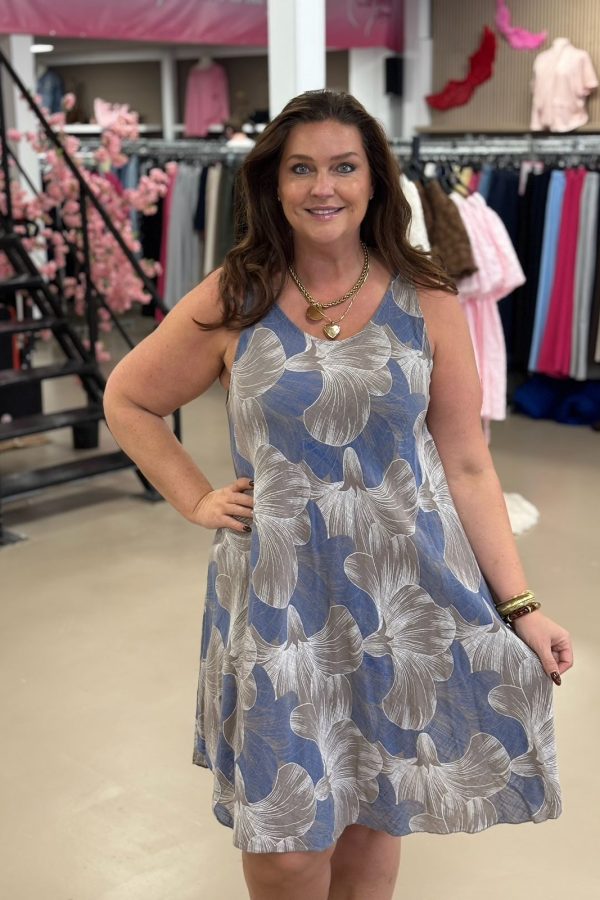 1263 Dress Cotton Leafs