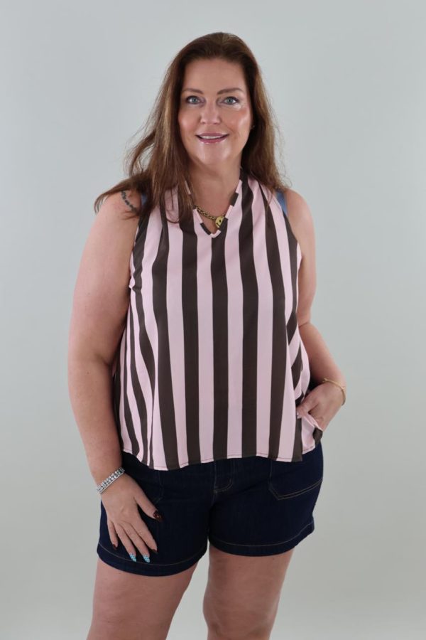 1323 Hemdje Stripes V-Neck