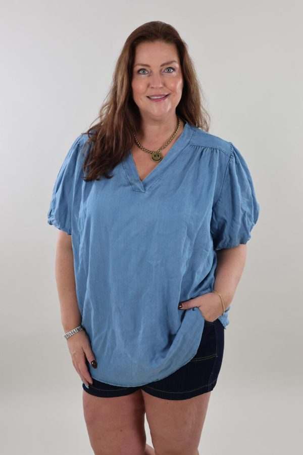 1339 Blouse Denim look
