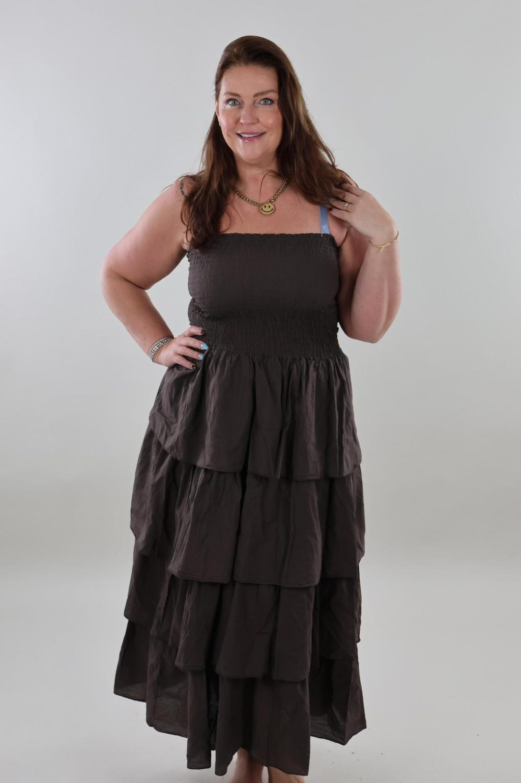 Sale - 1340 Dress Ruffle Strapless - Afbeelding 2