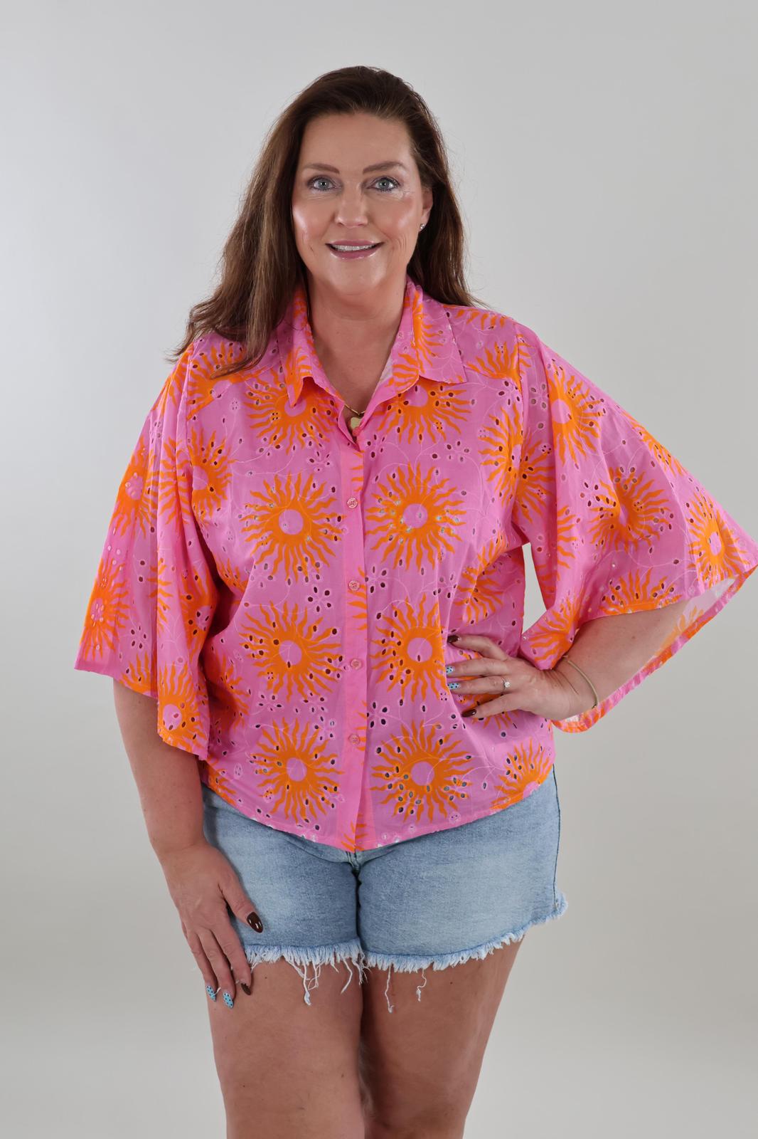 Sale - 1360 Blouse Broderie Sun