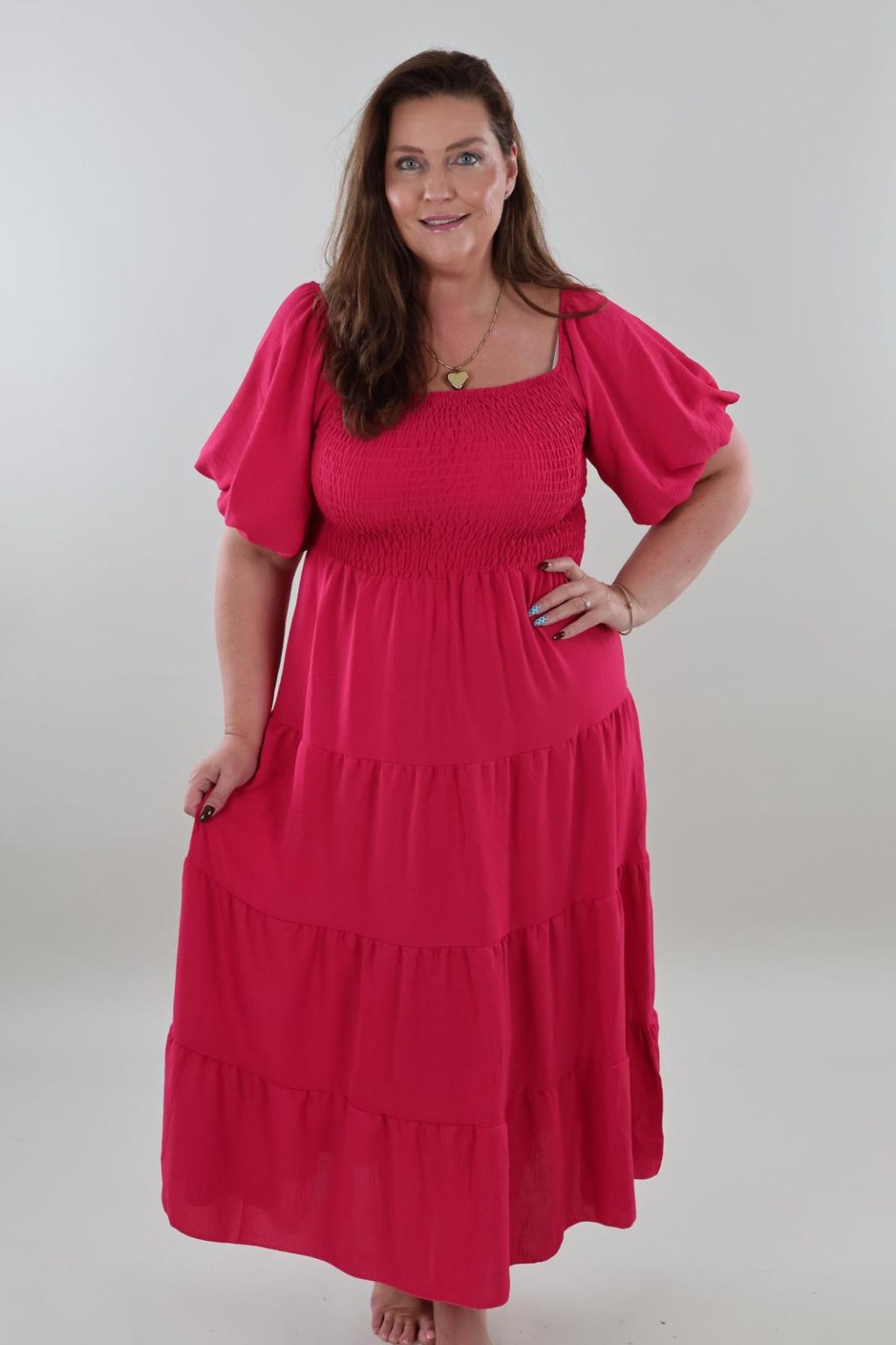 Gratis verzenden - 1361 Dress Smocked Maxi - Afbeelding 2