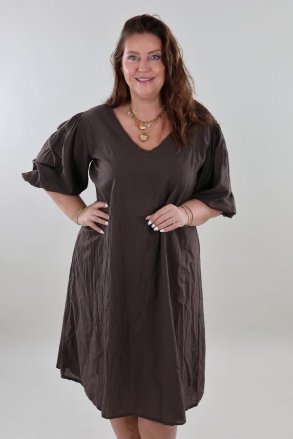 1395 Dress Cotton V-neck
