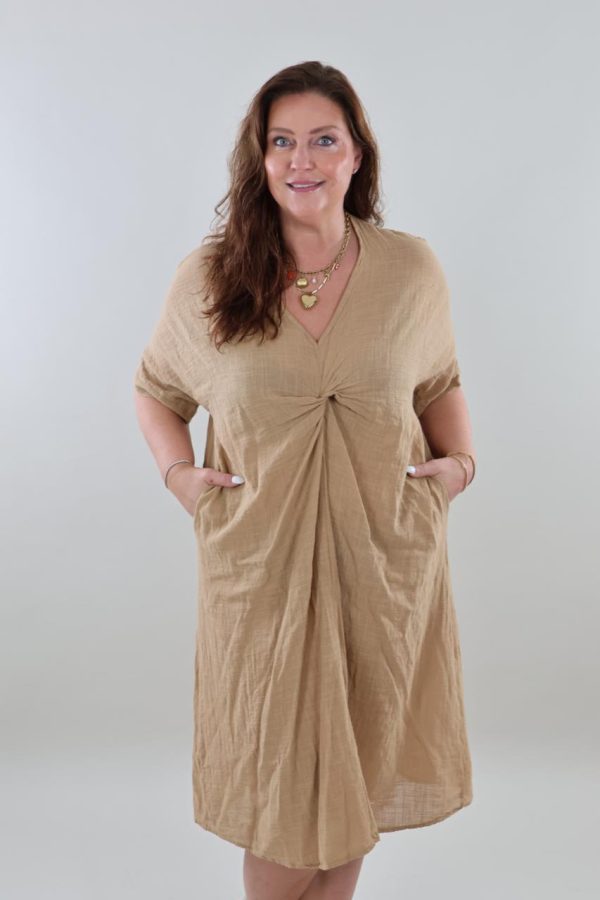 1401 Dress Knotted V-neck