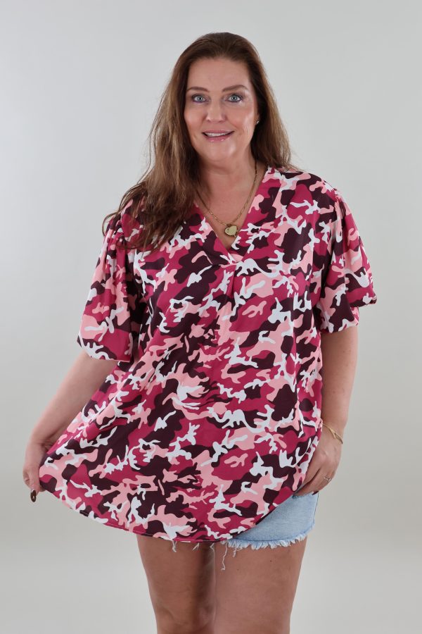 1344 Top Army Puff Sleeves