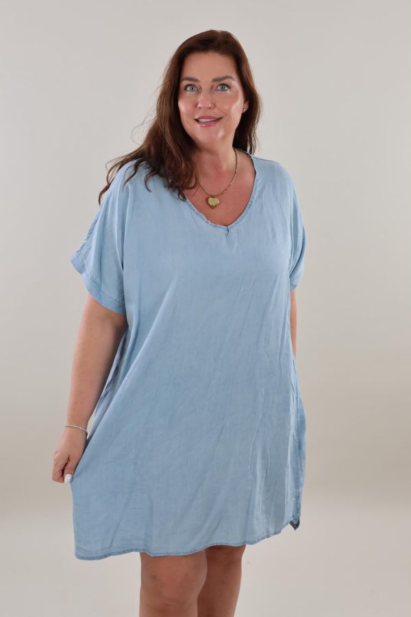 1413 Dress Denim V-neck