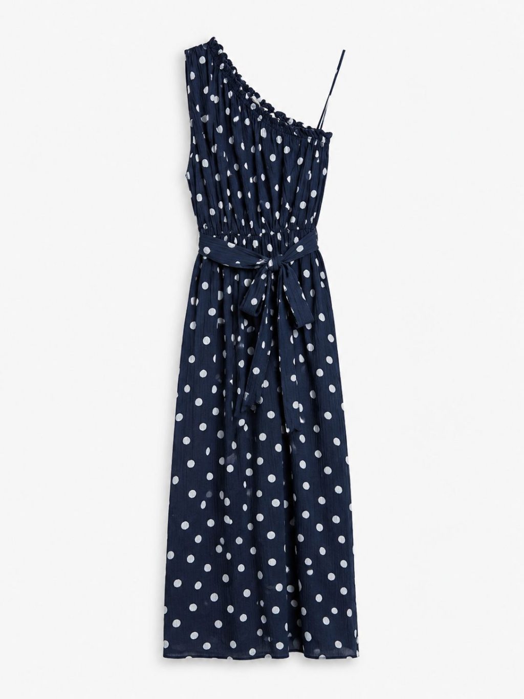 Sale - 1423 Dress Cotton one shoulder Polka - Afbeelding 5