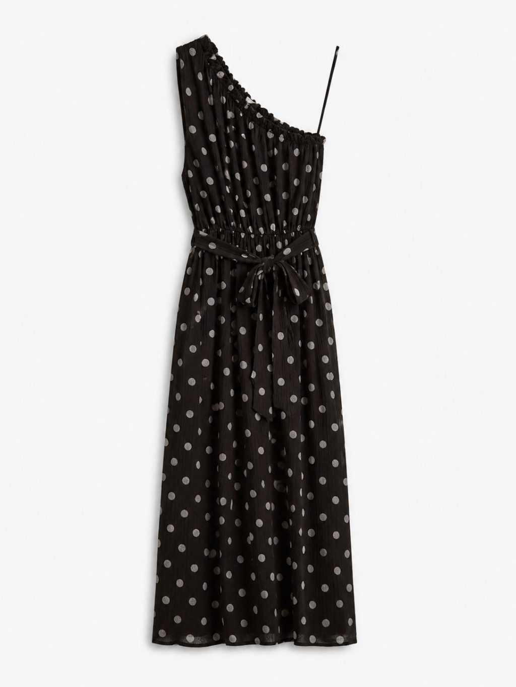 Sale - 1423 Dress Cotton one shoulder Polka - Afbeelding 7