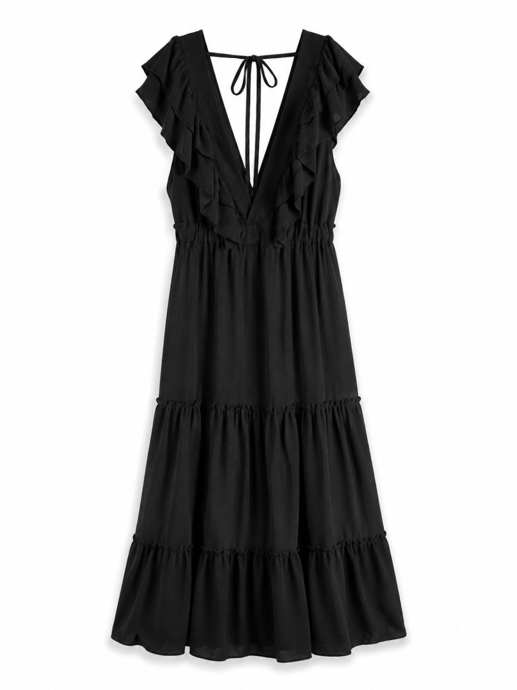 Sale - 1444 Dress Ruffle V-neck Maxi - Afbeelding 7