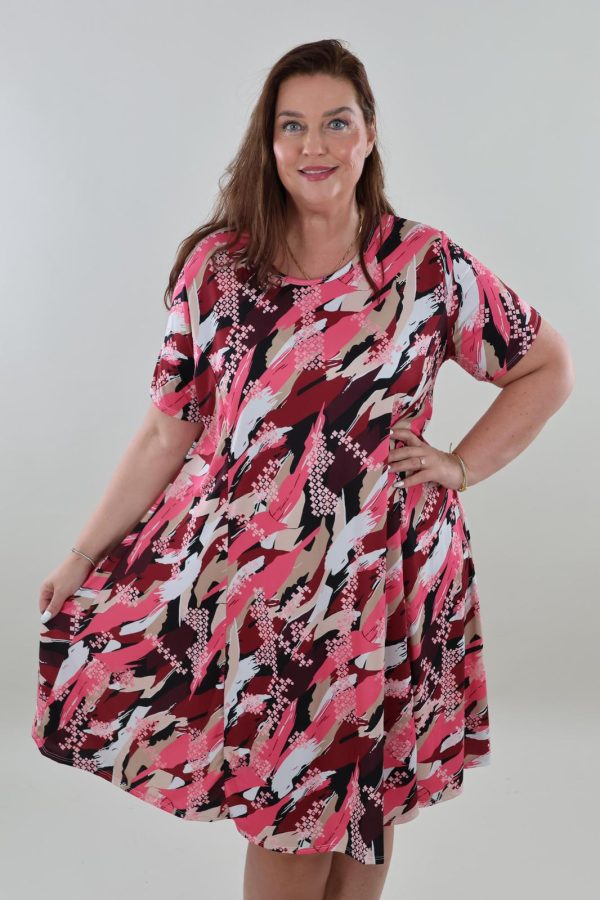 1468 Dress Travel Print Army