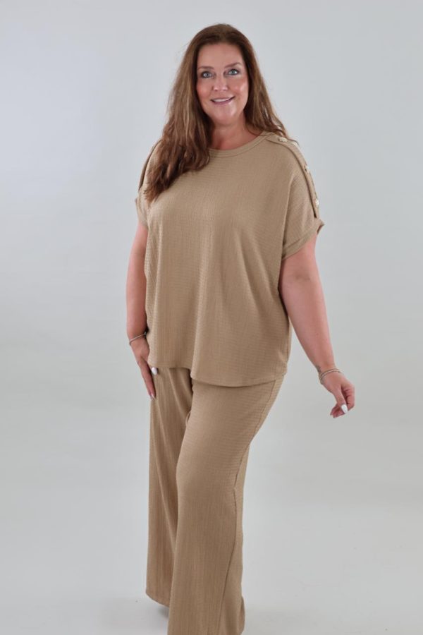 1529 Tweedelig set Crepe Button