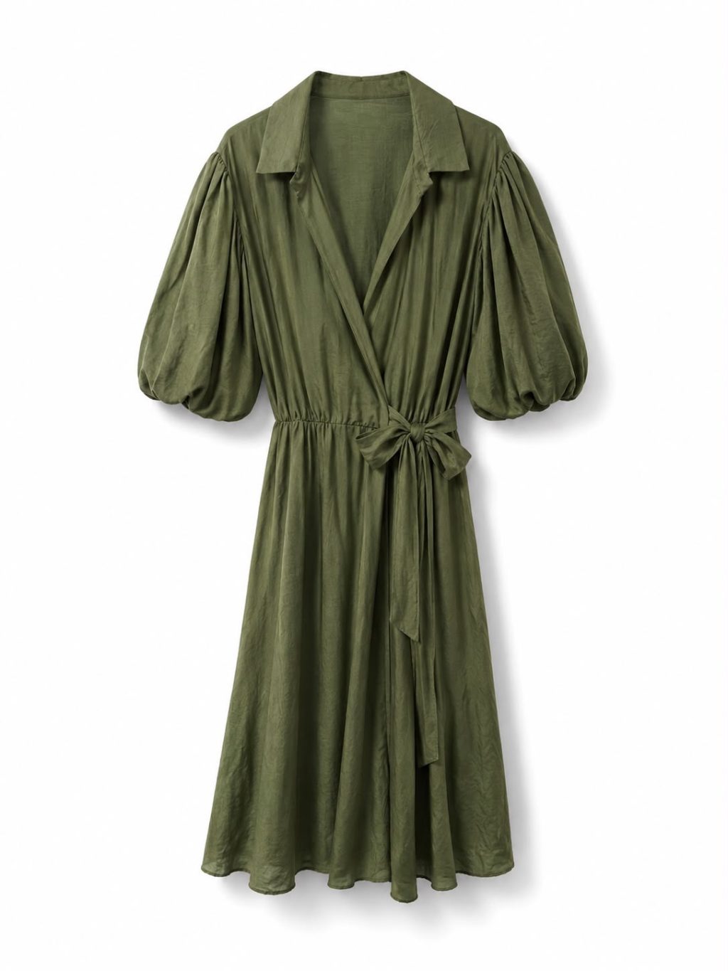 Gratis verzenden - 1567 Dress Overslag Basic Midi - Afbeelding 6