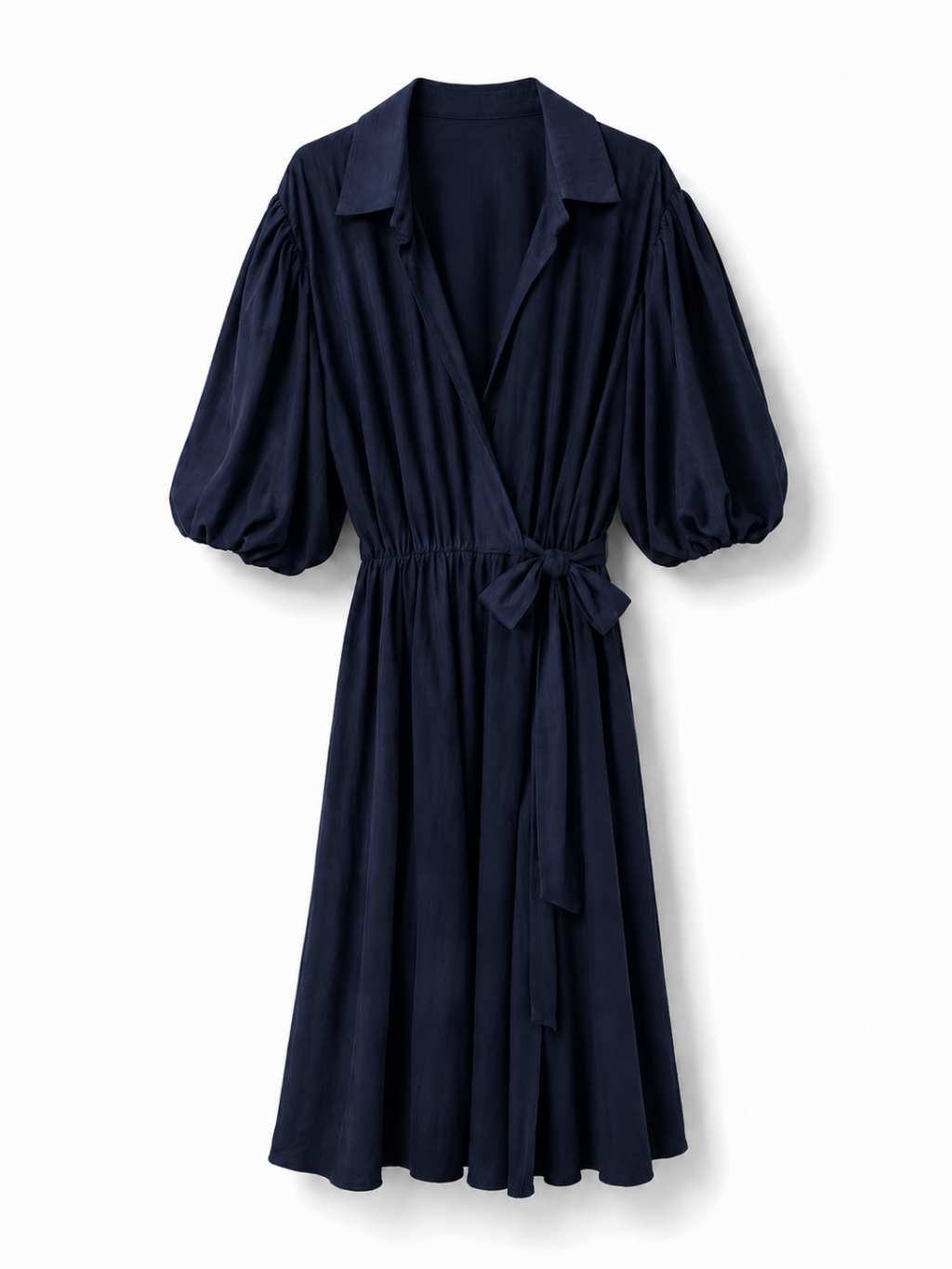 Gratis verzenden - 1567 Dress Overslag Basic Midi - Afbeelding 8