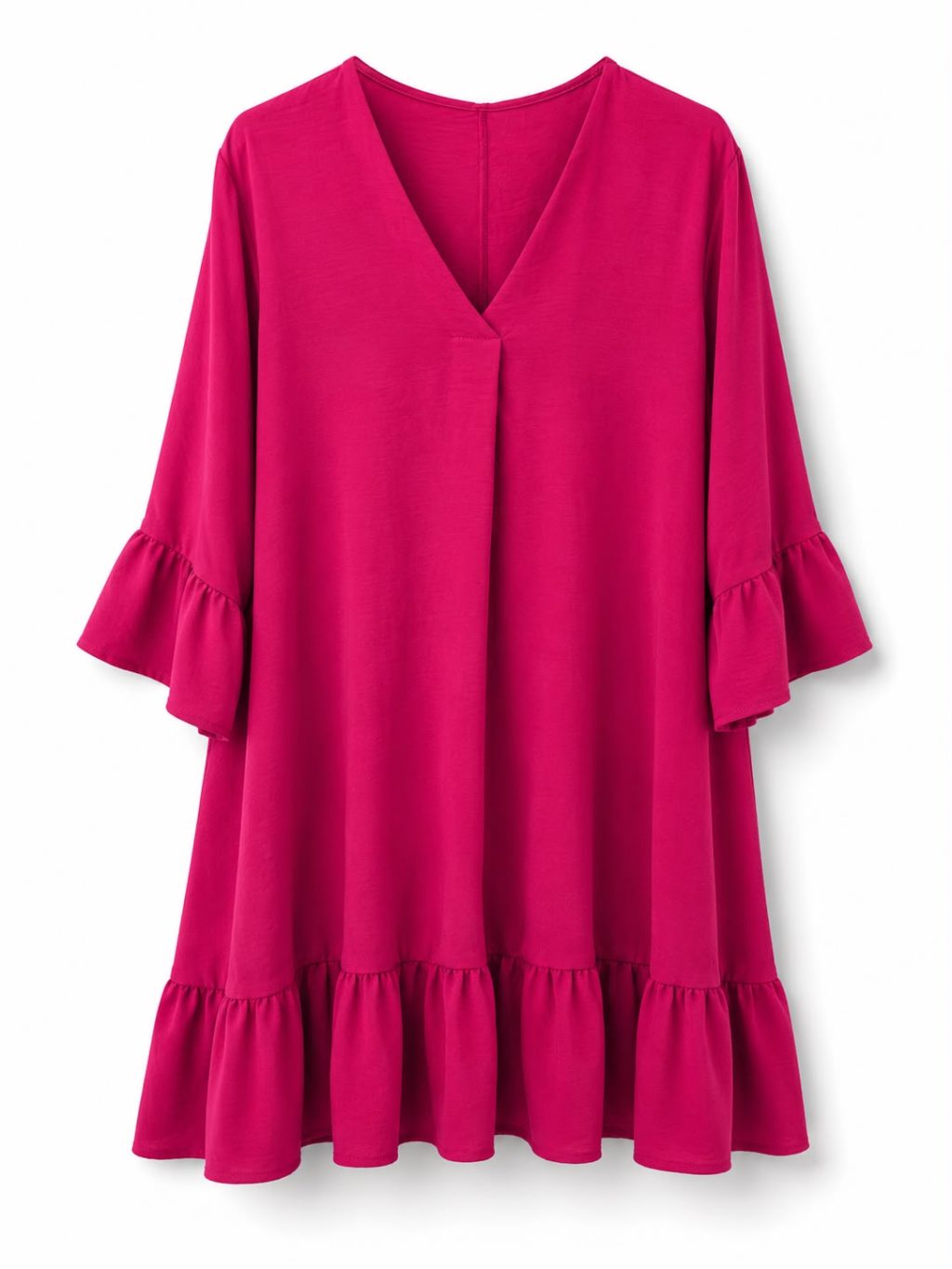 Gratis verzenden - 1595 Dress Ruffle V-neck - Afbeelding 6