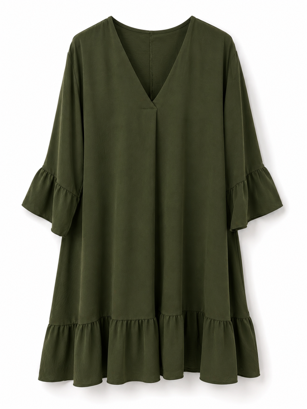 Gratis verzenden - 1595 Dress Ruffle V-neck - Afbeelding 8