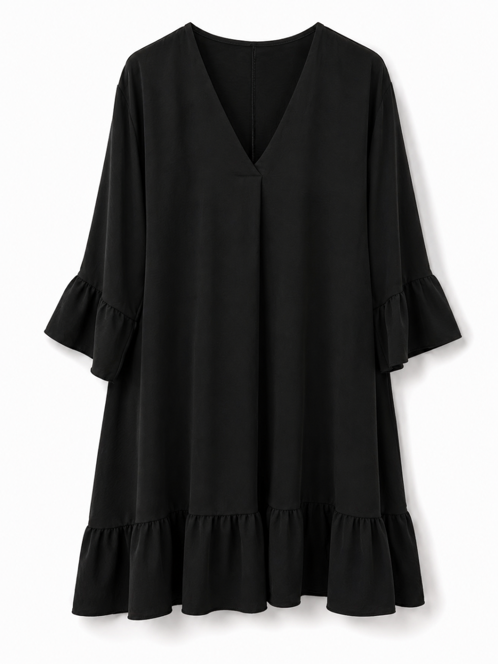 Gratis verzenden - 1595 Dress Ruffle V-neck - Afbeelding 9