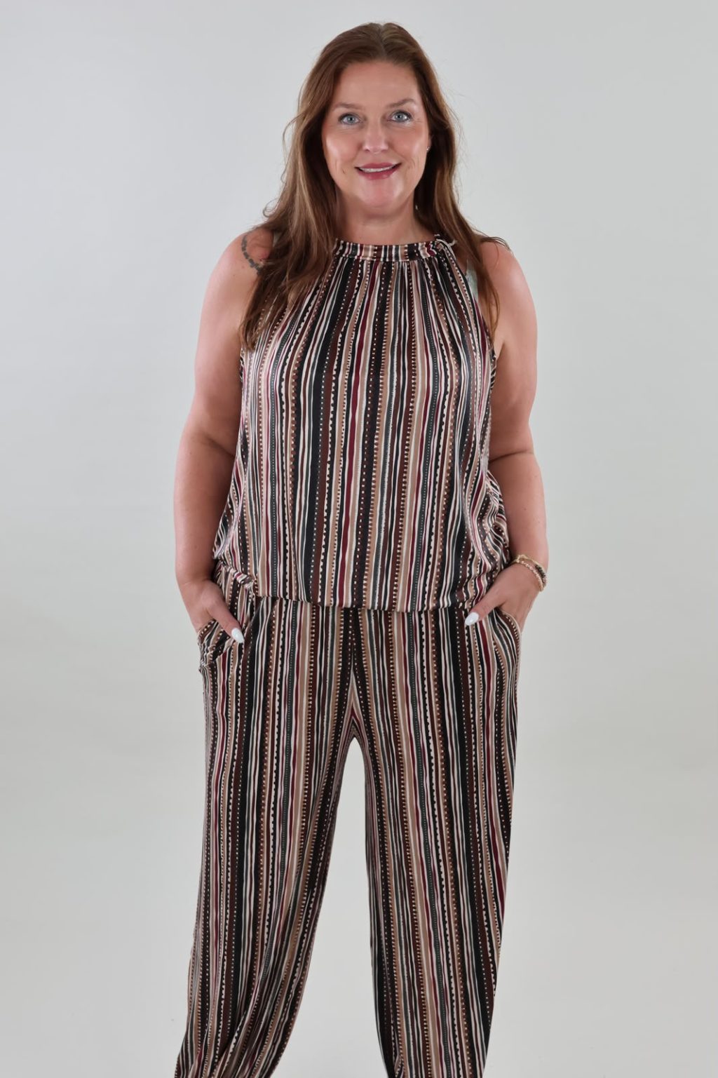 Sale - 1605 Tweedelig set Stripes - Afbeelding 3
