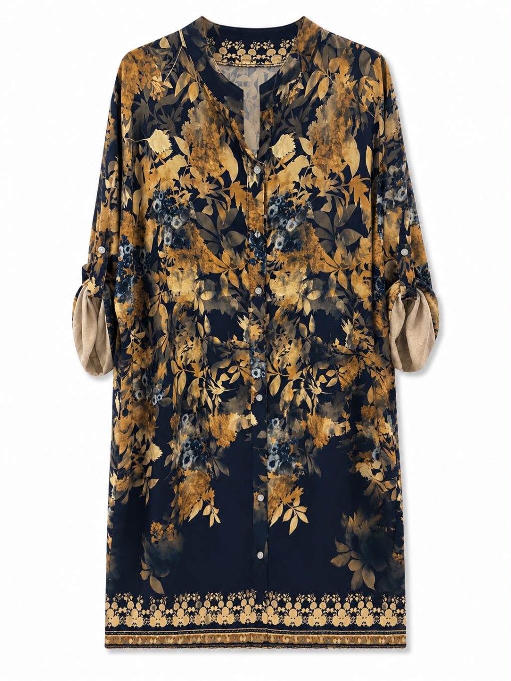Gratis verzenden - 1632 Blouse Viscose Print 3/4 mouw - Afbeelding 4