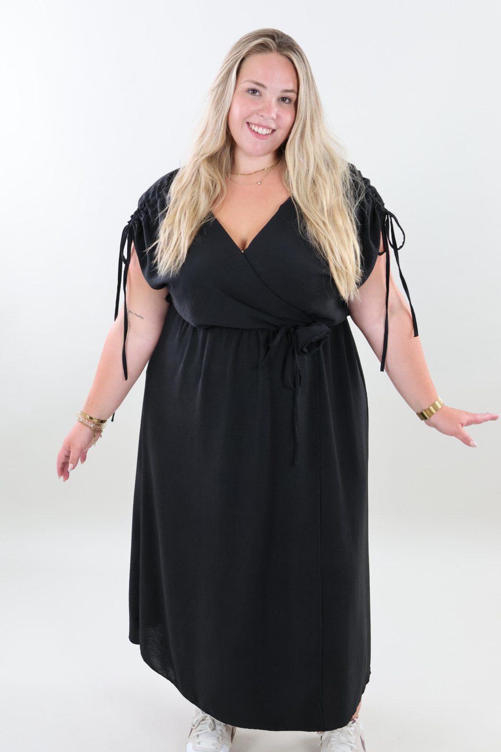 Sale - 1457 Dress Rose V-neck - Afbeelding 4