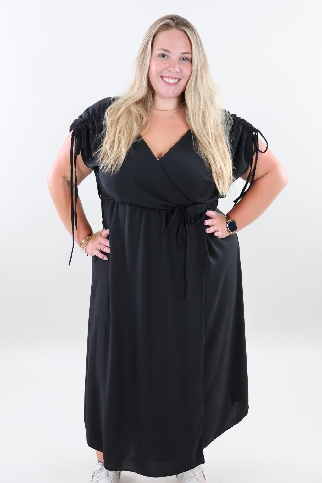 Sale - 1457 Dress Rose V-neck