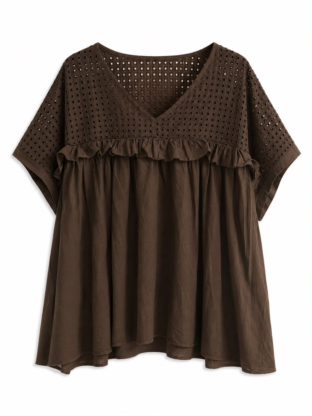 Sale - 1510 Top Broderie V-neck - Afbeelding 6