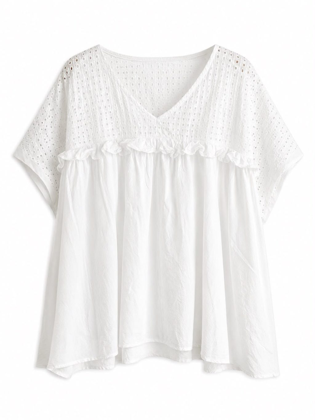 Sale - 1510 Top Broderie V-neck - Afbeelding 7