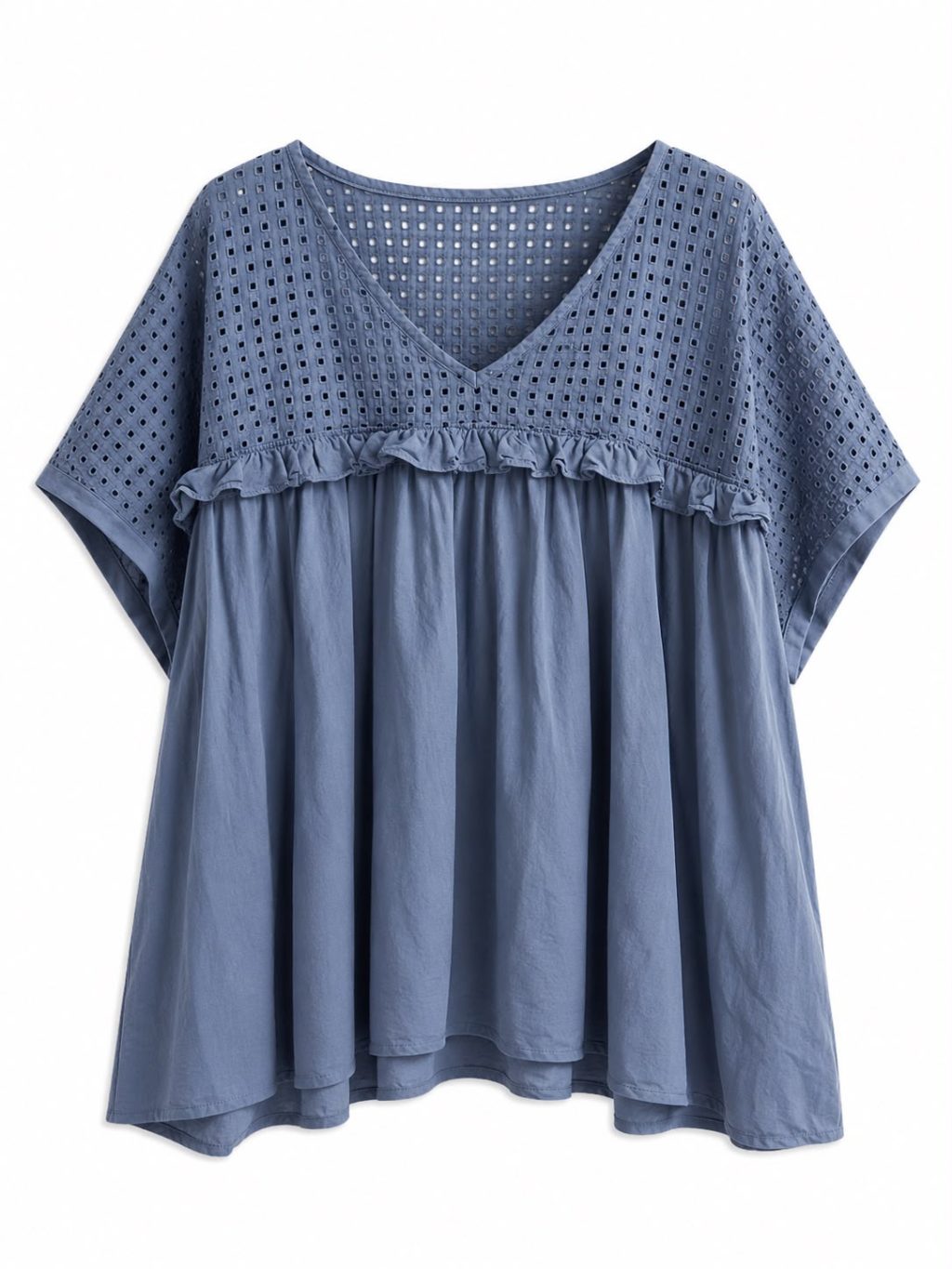 Sale - 1510 Top Broderie V-neck - Afbeelding 4