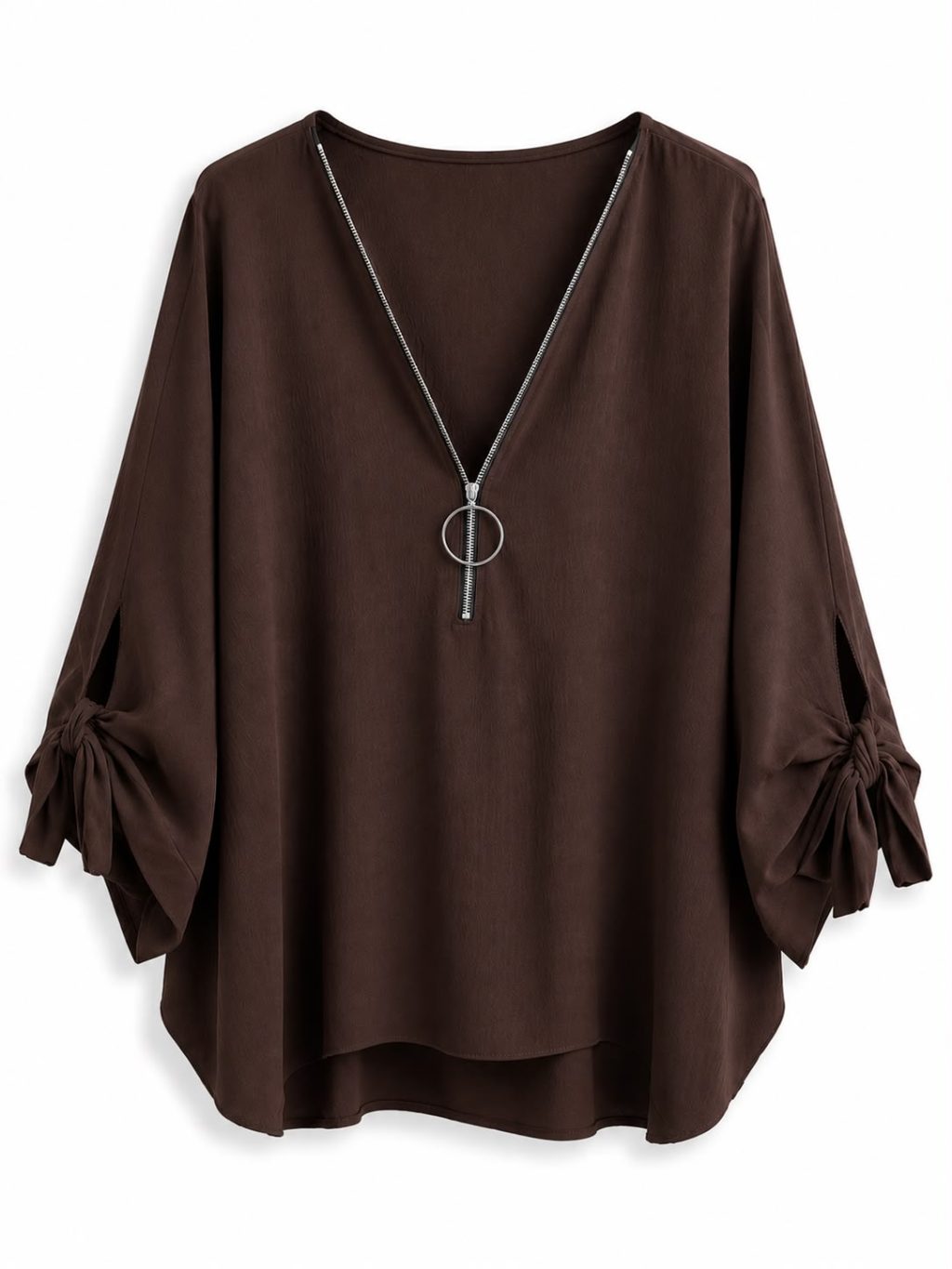1637 Top Rits V-neck - Afbeelding 8