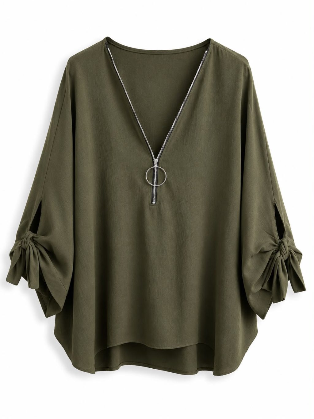 1637 Top Rits V-neck - Afbeelding 7