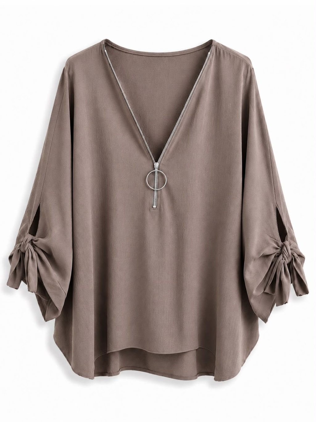 1637 Top Rits V-neck - Afbeelding 5