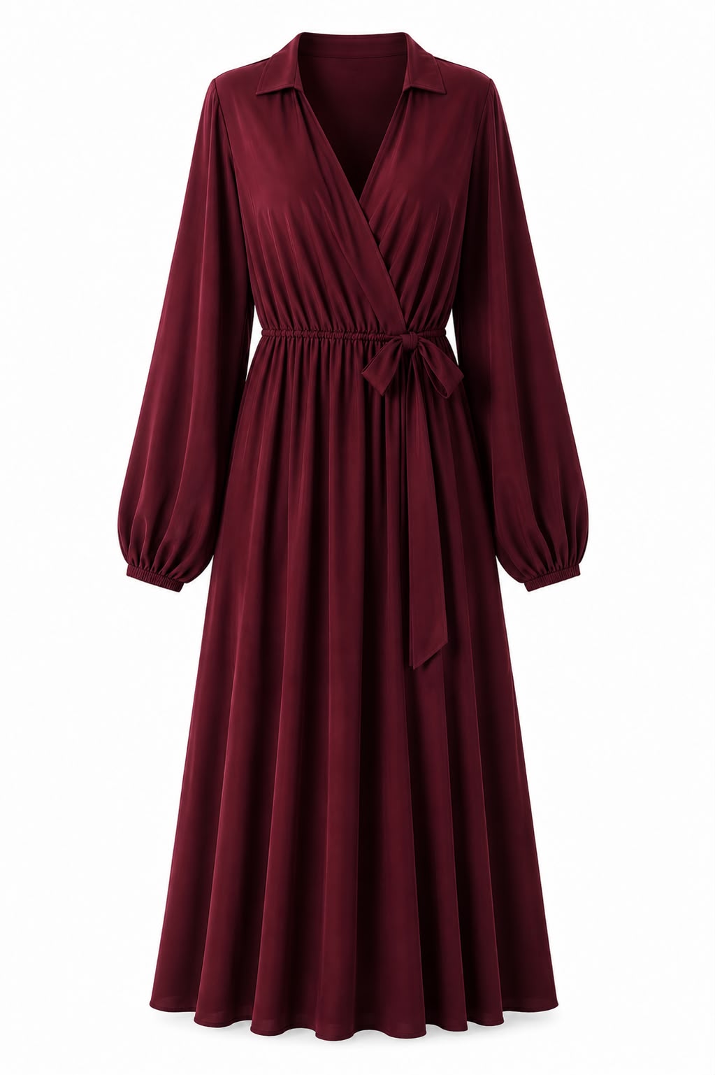 1642 Dress Overslag Maxi Long sleeves - Afbeelding 7
